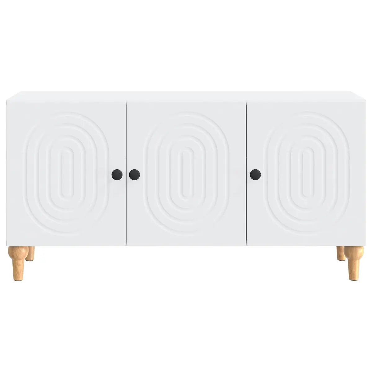 TV Cabinet White Modern Storage Unit 99 x 34.5 x 50 cm Living Room Furniture