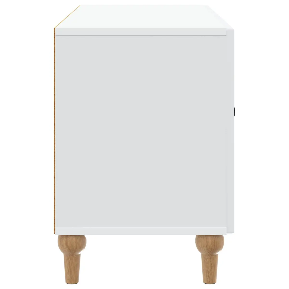 TV Cabinet White Modern Storage Unit 99 x 34.5 x 50 cm Living Room Furniture