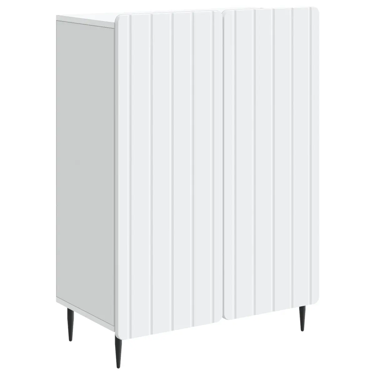 Sideboard White 66 x 34.5 x 92 cm Engineered Wood Storage Cabinet Living Room