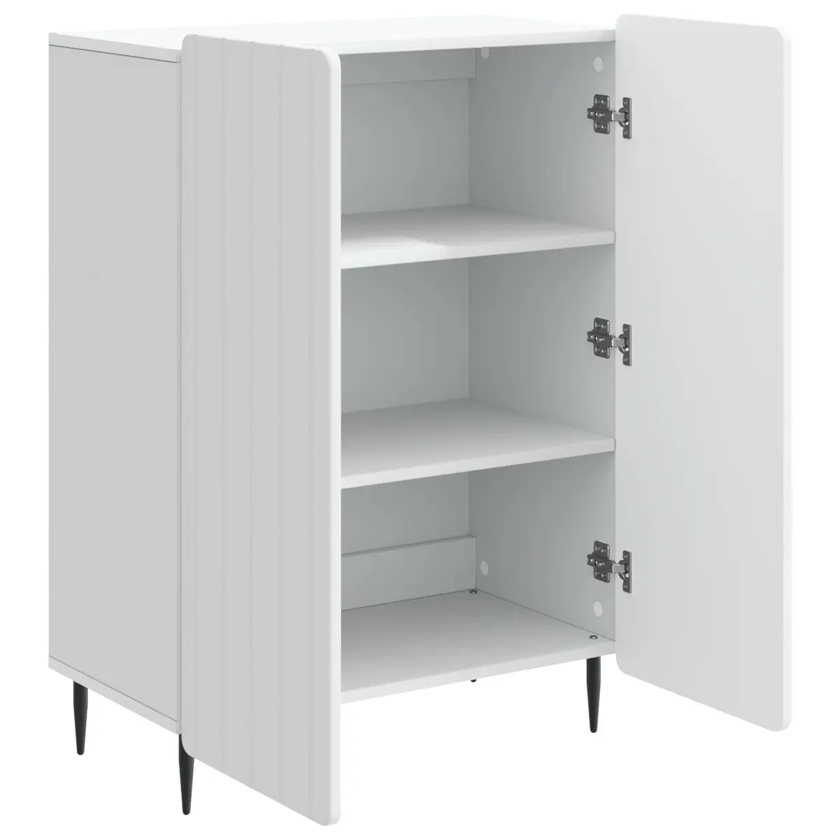 Sideboard White 66 x 34.5 x 92 cm Engineered Wood Storage Cabinet Living Room