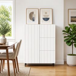 Stylish Storage Cabinet for Dining Rooms and Hallways - White