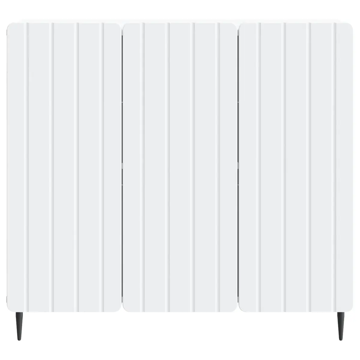 Sideboard White 89x34.5x82cm Modern Storage Cabinet with Steel Legs for Living Room Dining Room