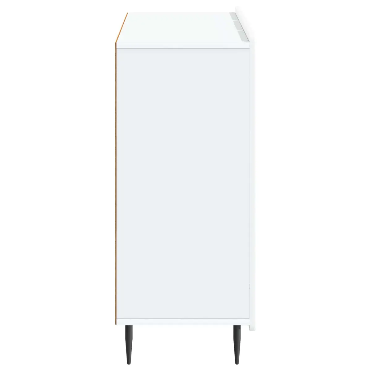 Sideboard White 89x34.5x82cm Modern Storage Cabinet with Steel Legs for Living Room Dining Room