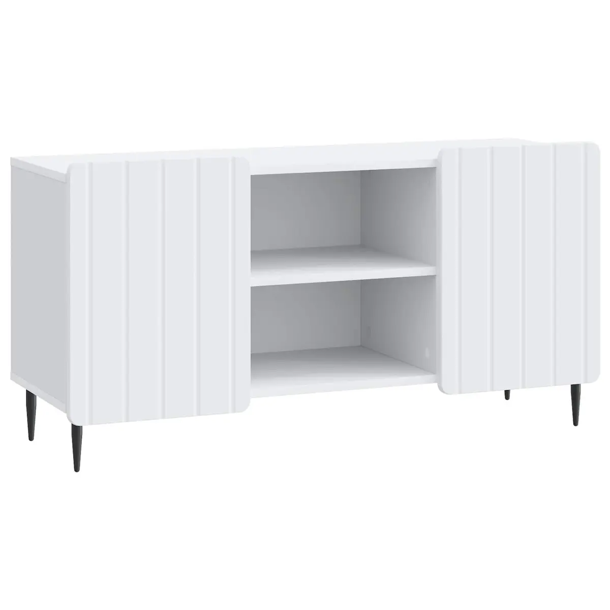 TV Cabinet White Modern Storage Unit Living Room Furniture Sideboard Engineered