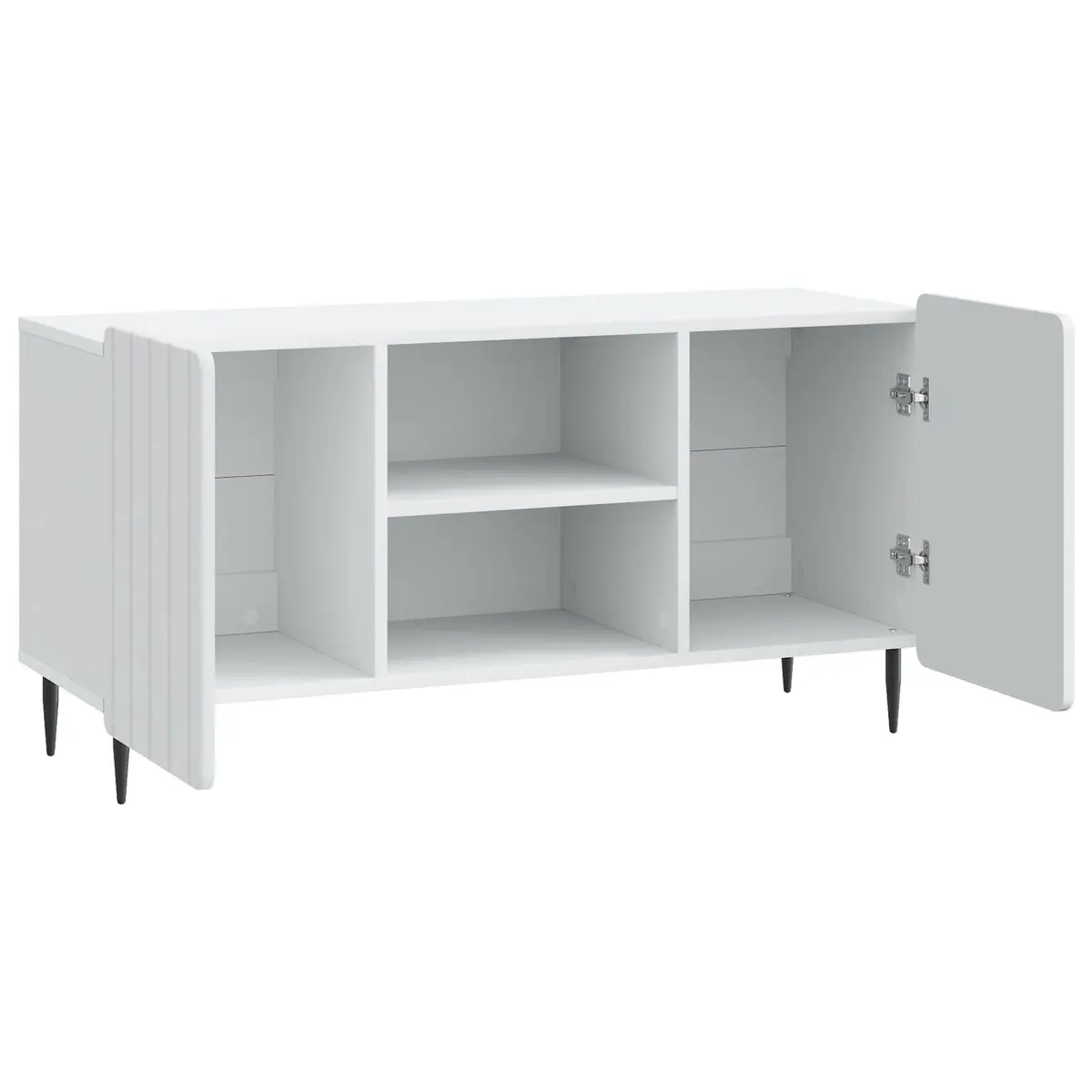 TV Cabinet White Modern Storage Unit Living Room Furniture Sideboard Engineered