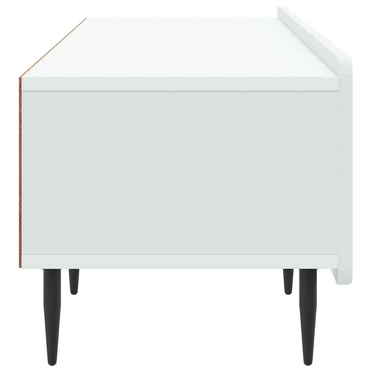 TV Cabinet with Drawer White Modern Living Room Storage Unit Engineered Wood