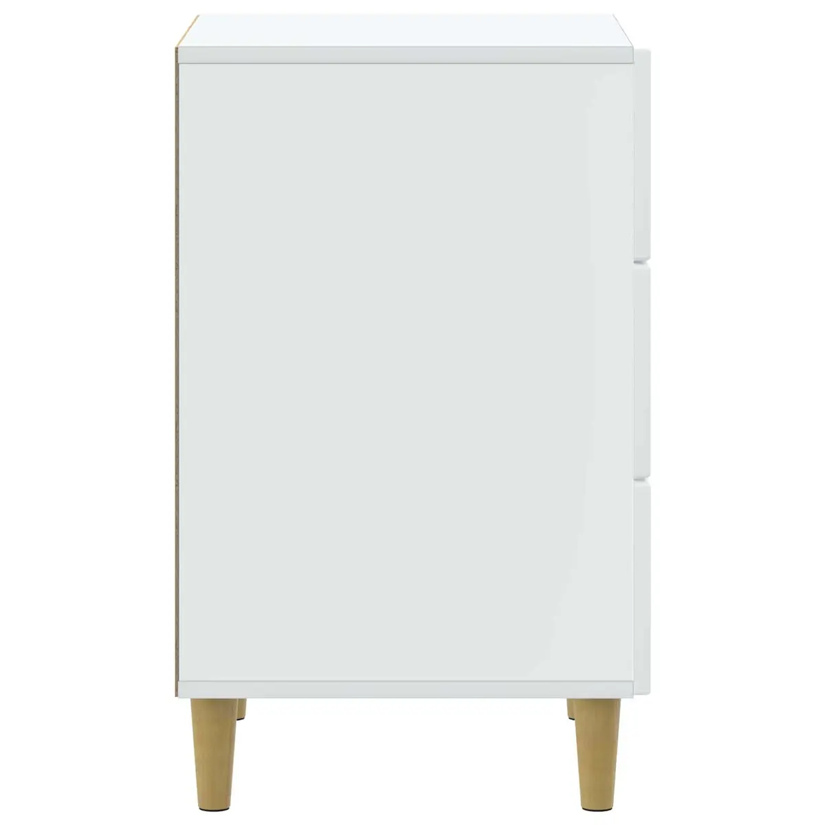 Bedside Table White Compact Nightstand with Drawer Storage Unit