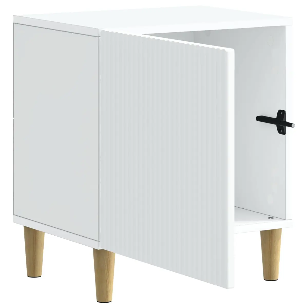 Bedside Cabinet White 43 x 34.5 x 50 cm Engineered Wood Storage Table