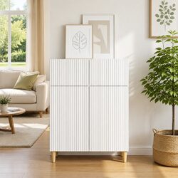 Your Perfect White Sideboard 66x34.5x90cm for Storage