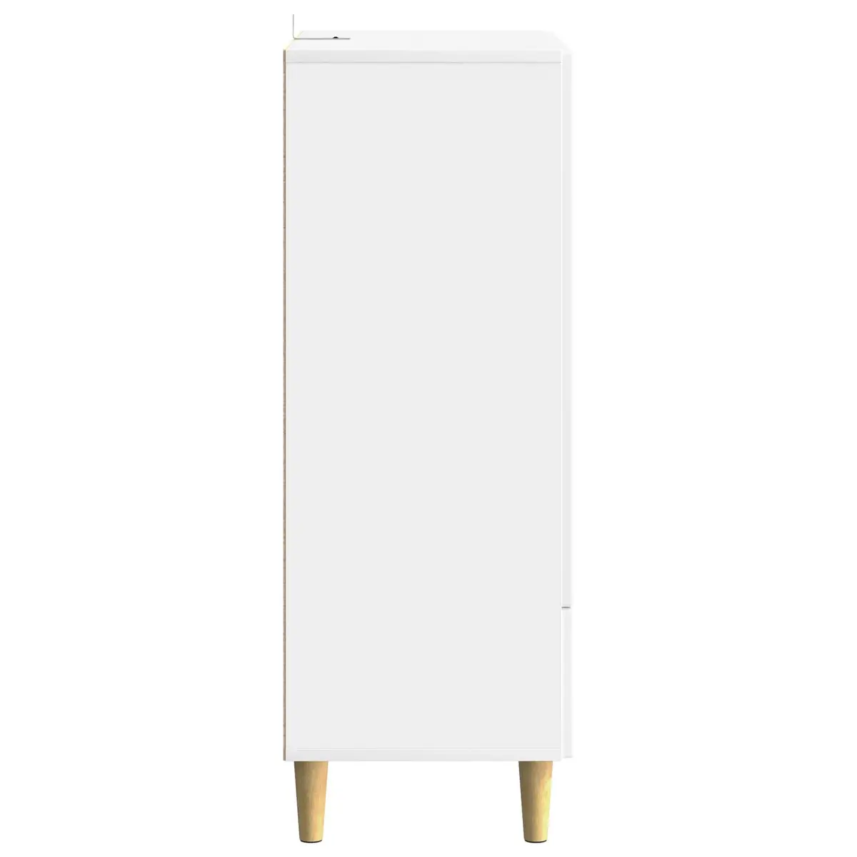 Sideboard White Engineered Wood Adjustable Shelving Sliding Doors