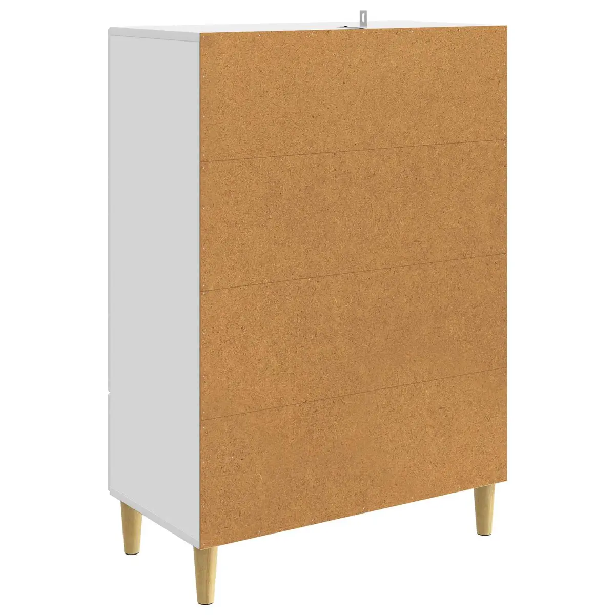 Sideboard White Engineered Wood Adjustable Shelving Sliding Doors