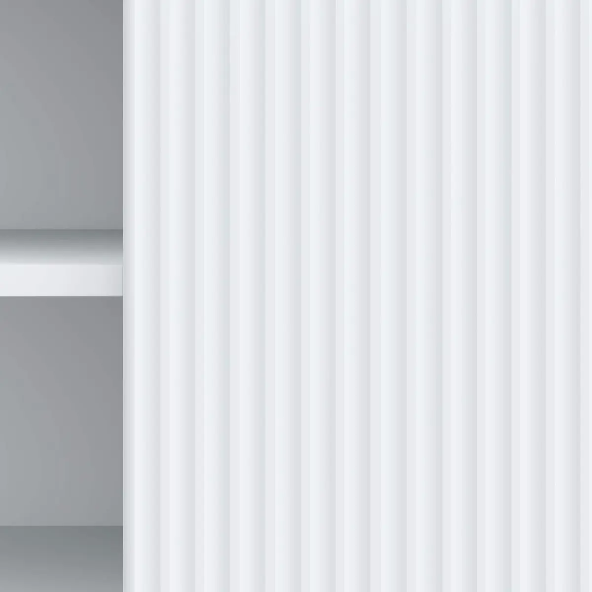 TV Cabinet White Compact 102x34.5x50cm Modern Media Storage Unit with Swing Doors