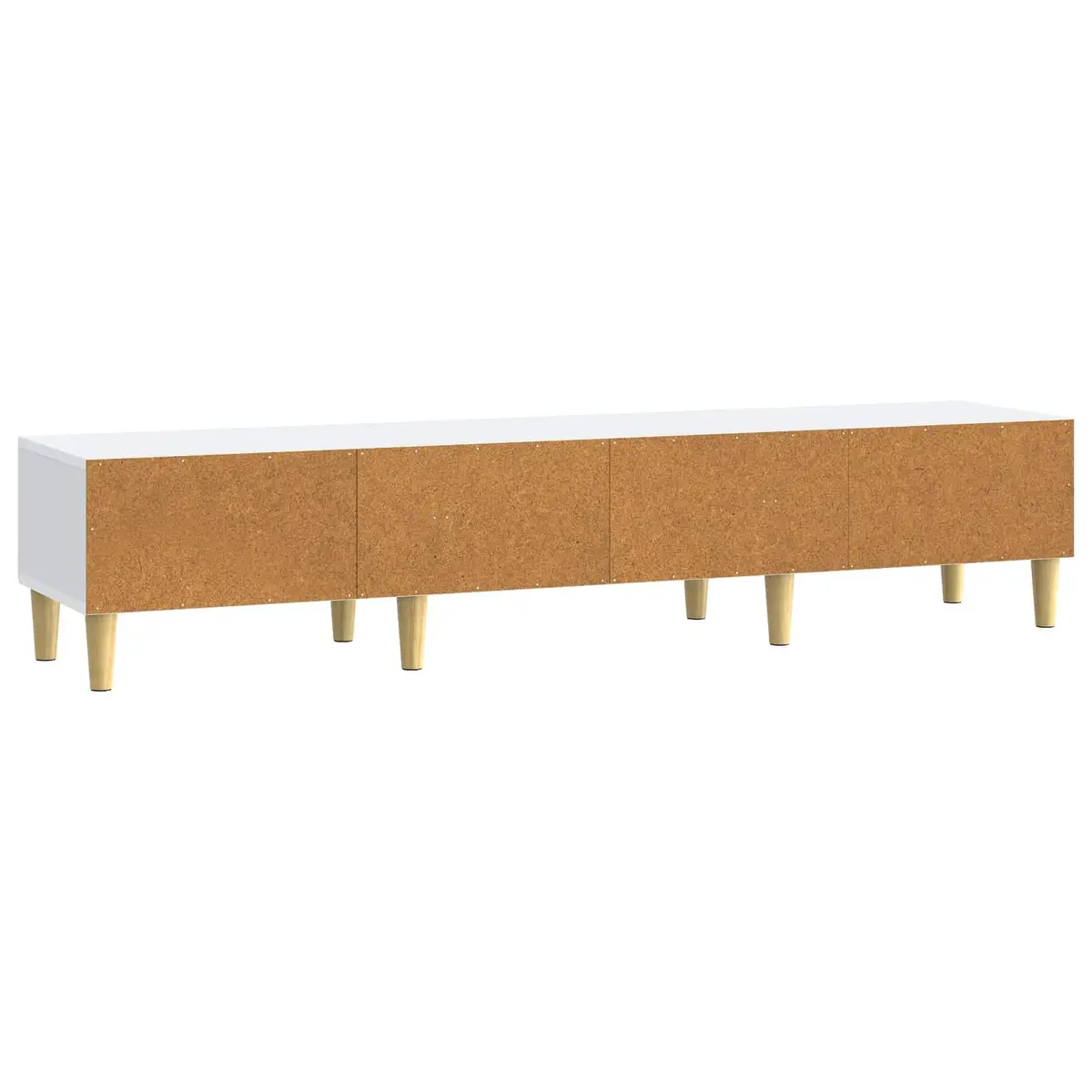 White TV Cabinet with Drawer and Cable Management