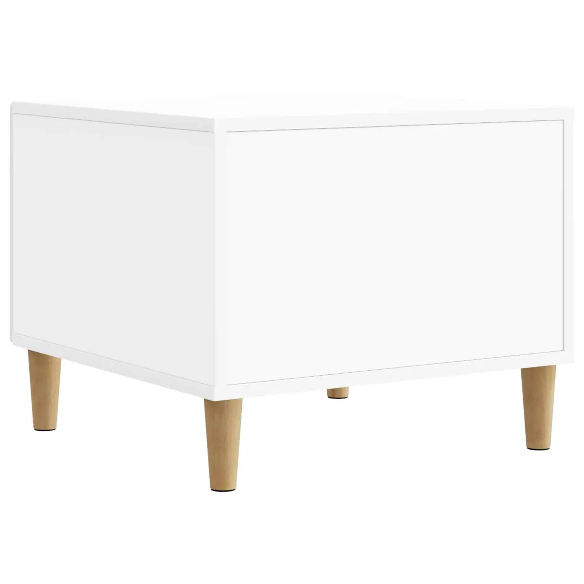 Coffee Table White Compact Drawer Open Shelf Storage