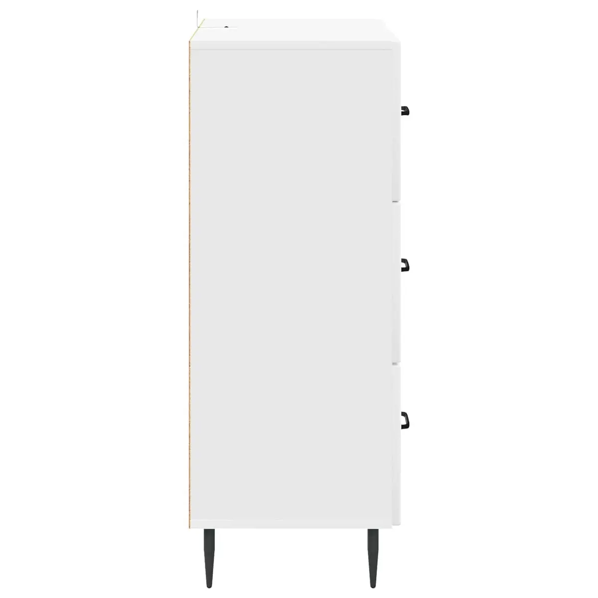 Drawer Cabinet White 66 x 34.5 x 89.5 cm Engineered Wood Multiple Spacious Drawers Metal Handles