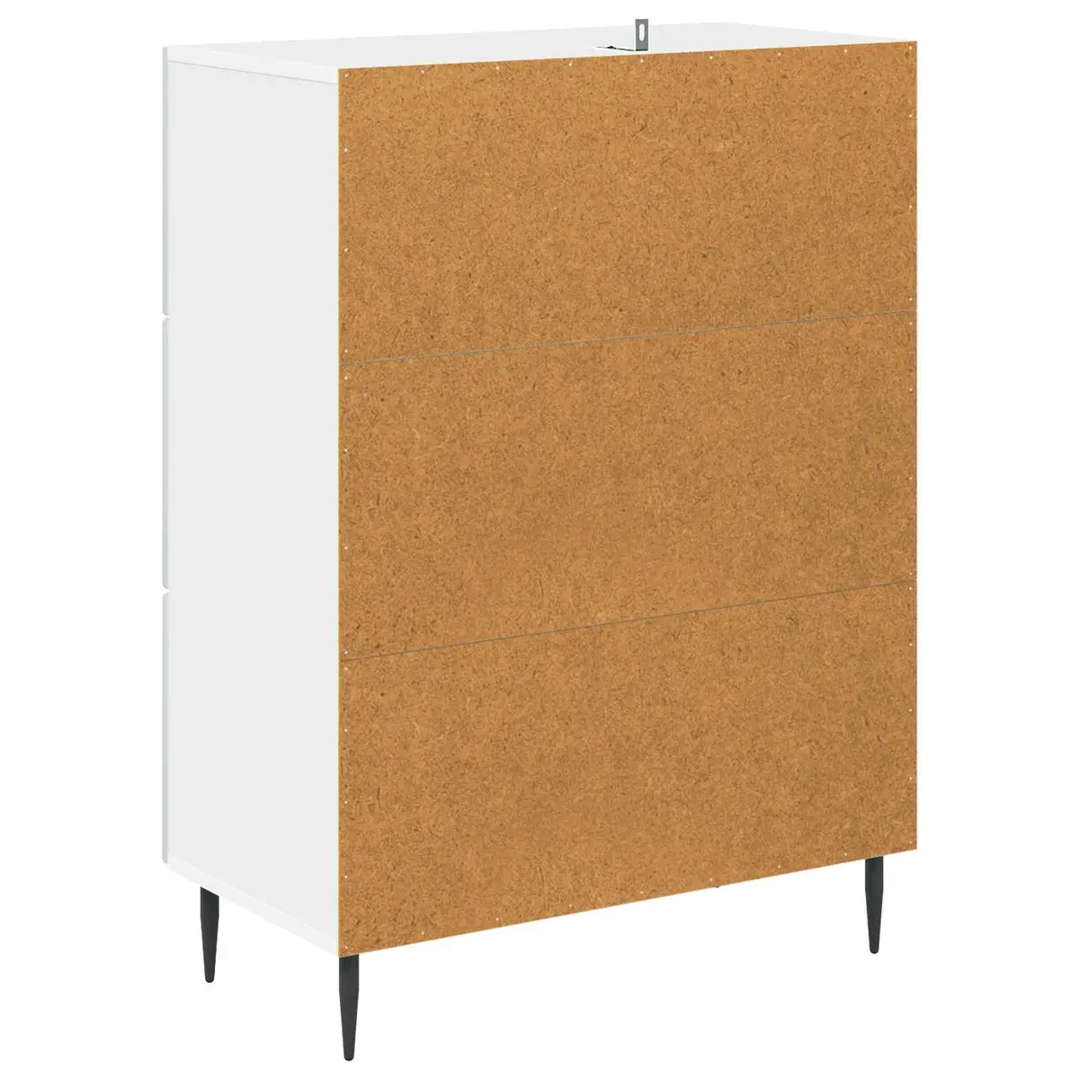 Drawer Cabinet White 66 x 34.5 x 89.5 cm Engineered Wood Multiple Spacious Drawers Metal Handles