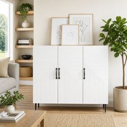 Chic White Sideboard with Vintage Aesthetics