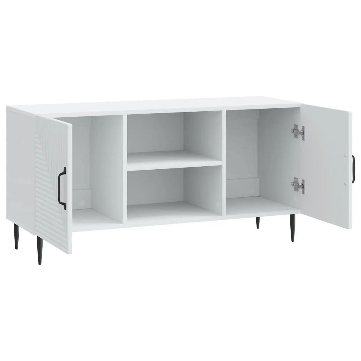 TV Cabinet White 102x34.5x50cm Vintage Style Storage Unit