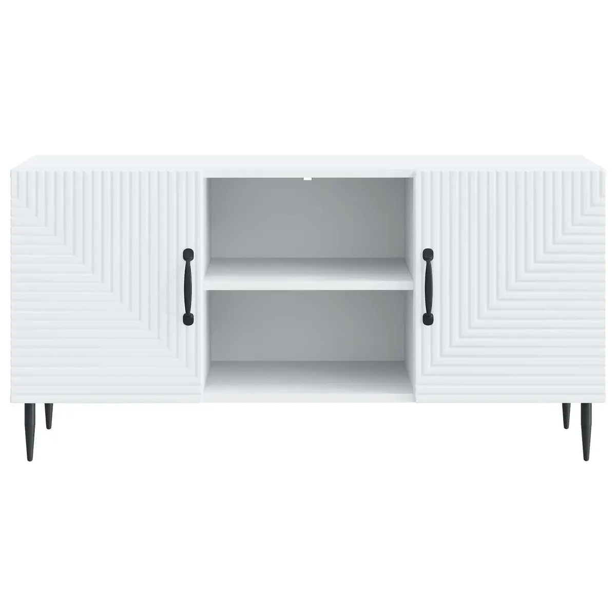 TV Cabinet White 102x34.5x50cm Vintage Style Storage Unit