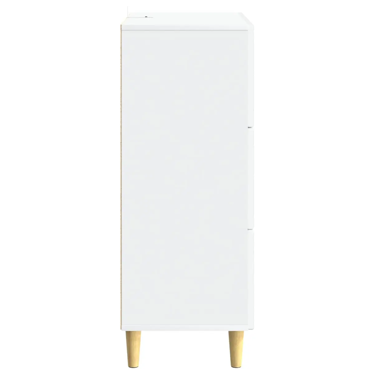 Rectangular Drawer Cabinet White Engineered Wood Living Room Storage Multiple Drawers