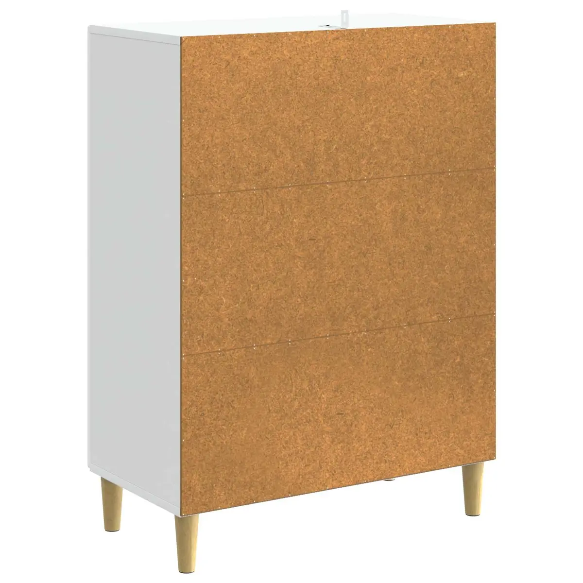 Rectangular Drawer Cabinet White Engineered Wood Living Room Storage Multiple Drawers