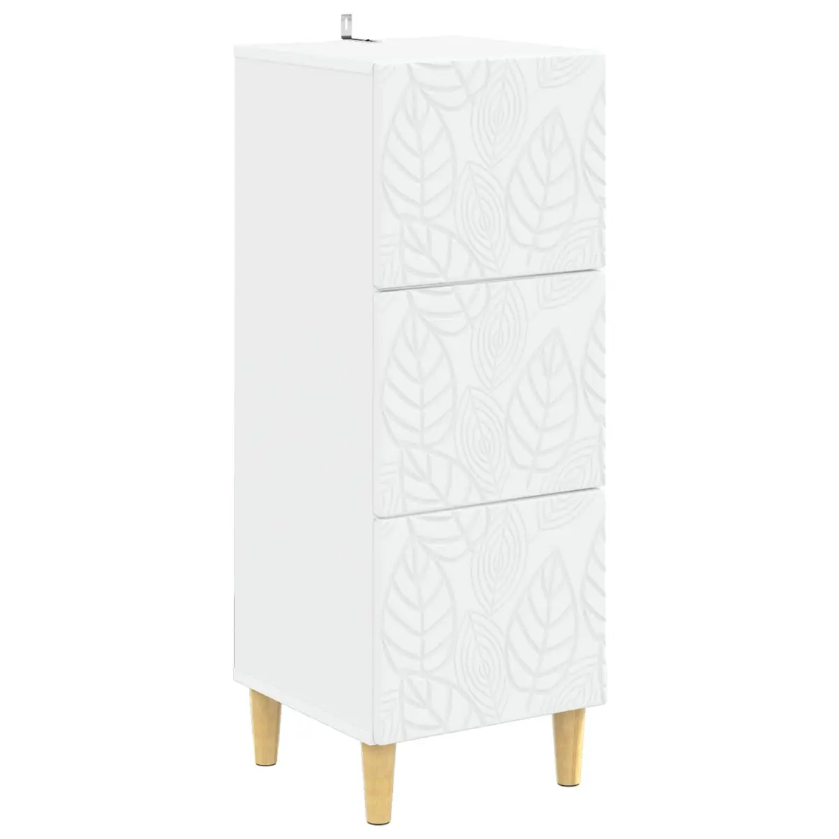 Drawer Cabinet White Engineered Wood Frame Multiple Drawers