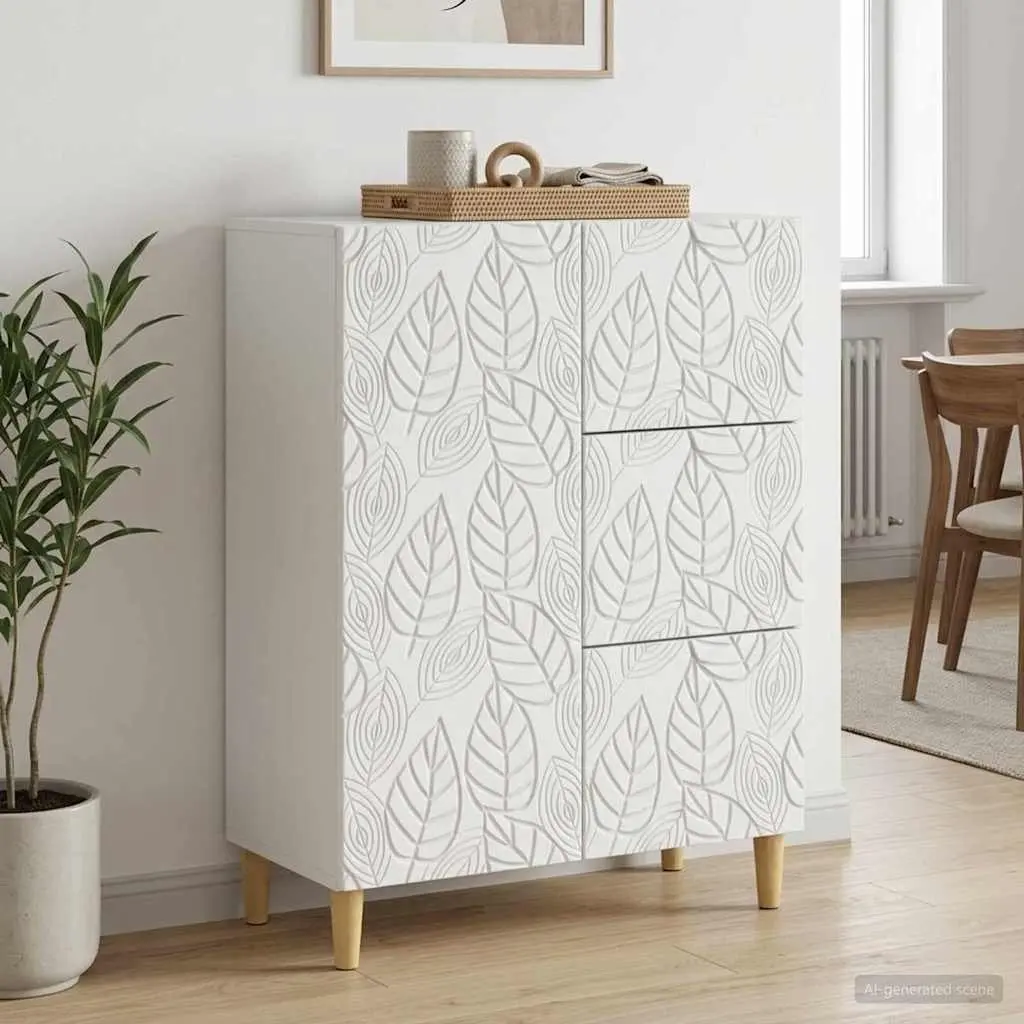 Sideboard White 66x34.5x90cm Engineered Wood Vintage