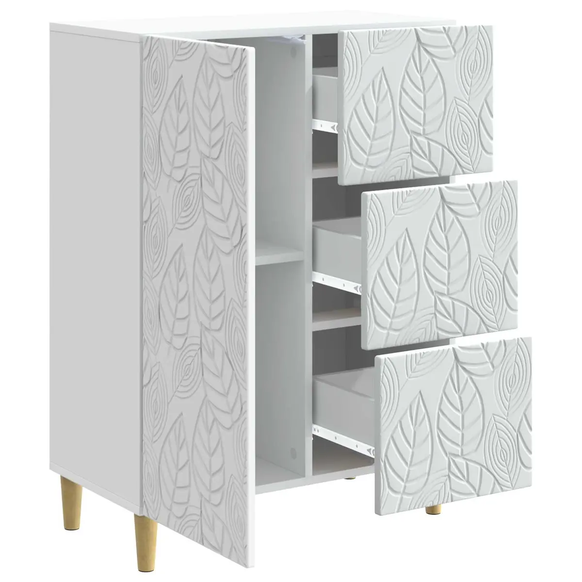 Sideboard White 66x34.5x90cm Engineered Wood Vintage