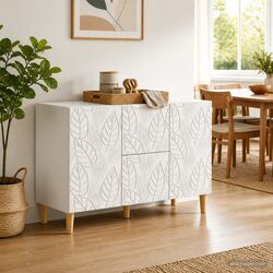 Compact White Sideboard for Efficient Storage Solutions