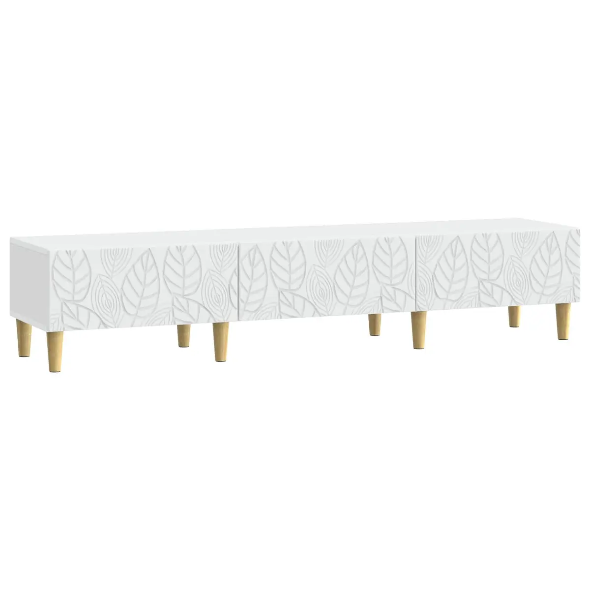 TV Cabinet White 147 x 34.5 x 30 cm Engineered Wood Storage Unit