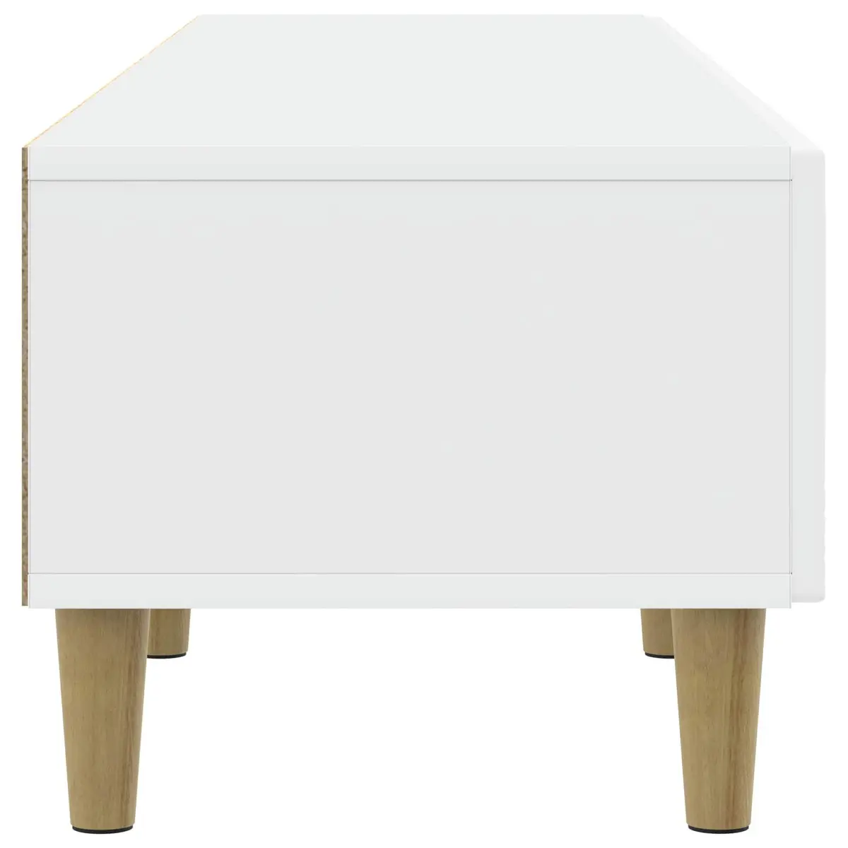 TV Cabinet White 147 x 34.5 x 30 cm Engineered Wood Storage Unit
