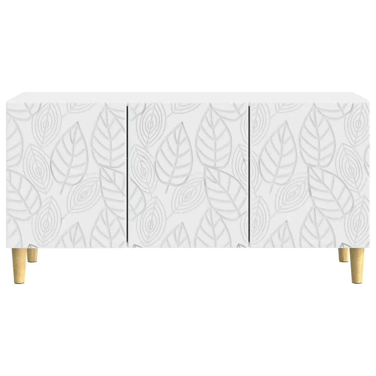 TV Cabinet White 99 x 34.5 x 50 cm Modern Storage Entertainment Unit