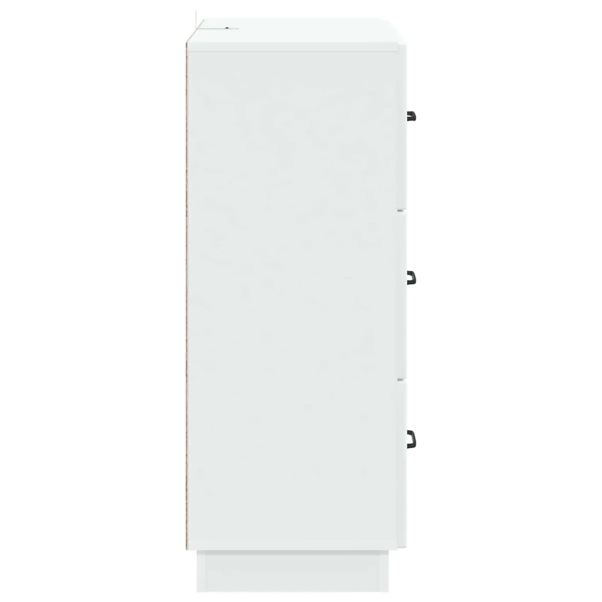 Drawer Cabinet White 66 x 34.5 x 87 cm Storage Cupboard with Lockable Doors
