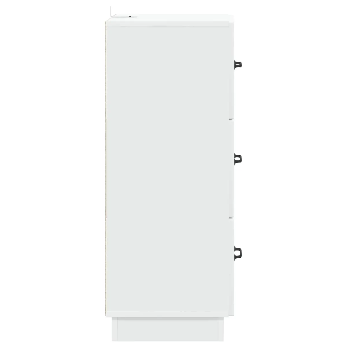 Drawer Cabinet White Storage Furniture Engineered Wood 33x34.5x87cm Bedroom