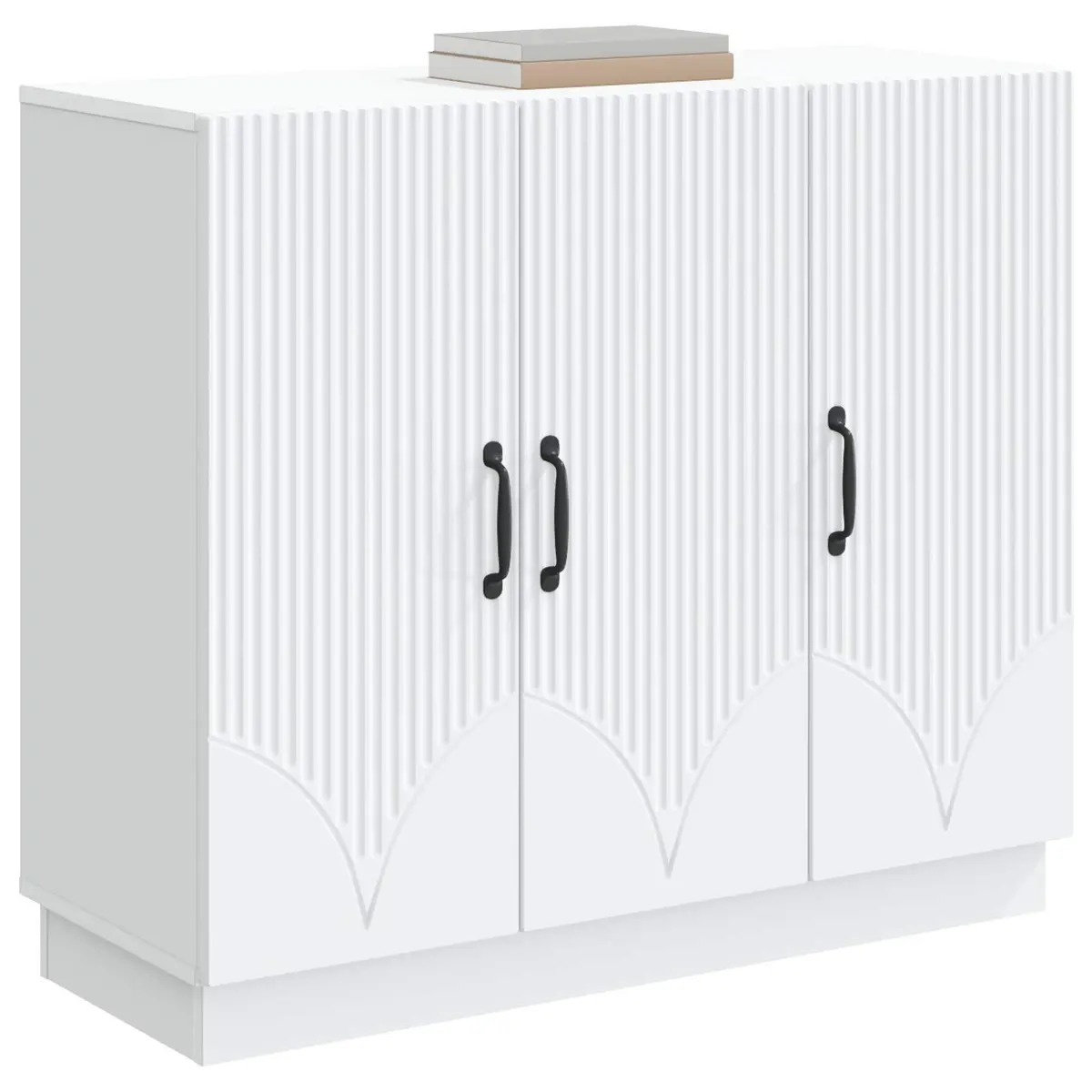 White Sideboard Modern Storage Cabinet Buffet Dining Room Furniture Engineered