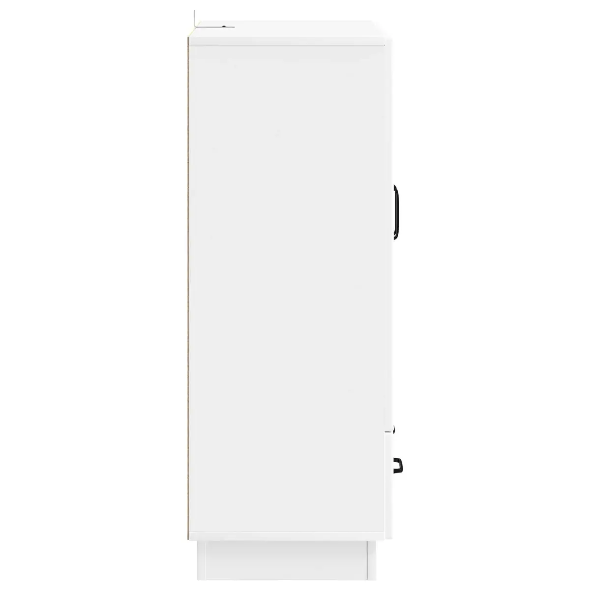Storage Cabinet White Engineered Wood 66cm Sideboard with Adjustable Shelves for Dining Room