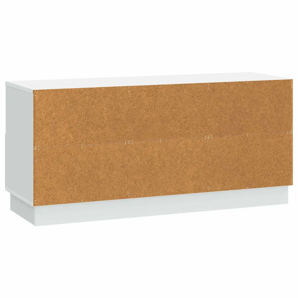TV Cabinet White Engineered Wood Storage Unit with Drawer Living Room