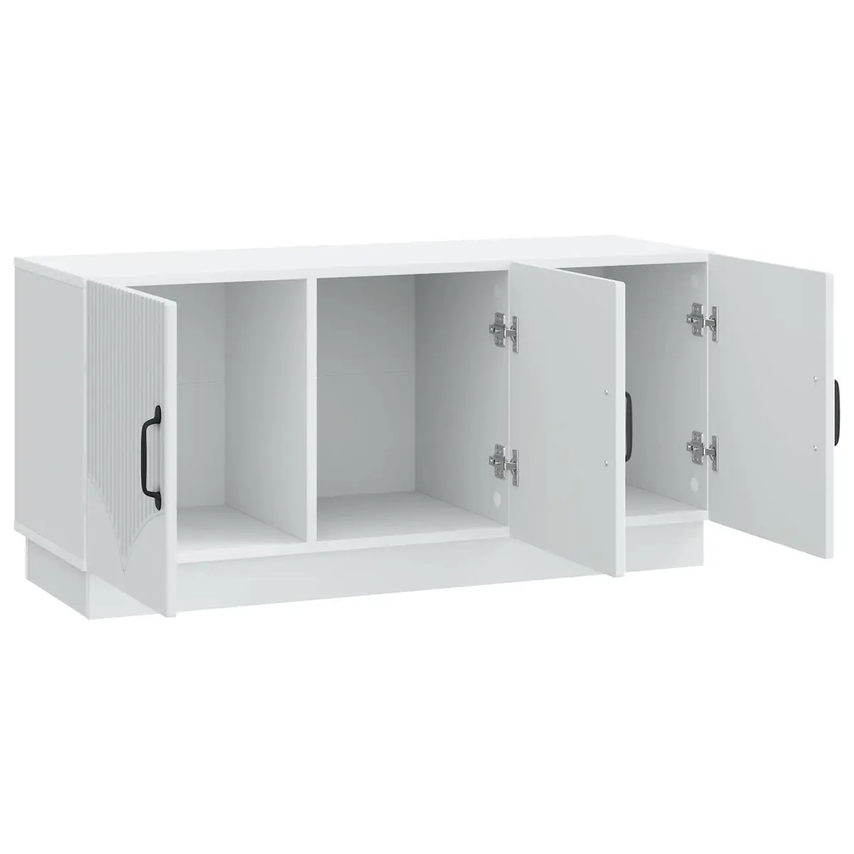 TV Cabinet White Entertainment Unit Media Stand Storage Shelves Drawers