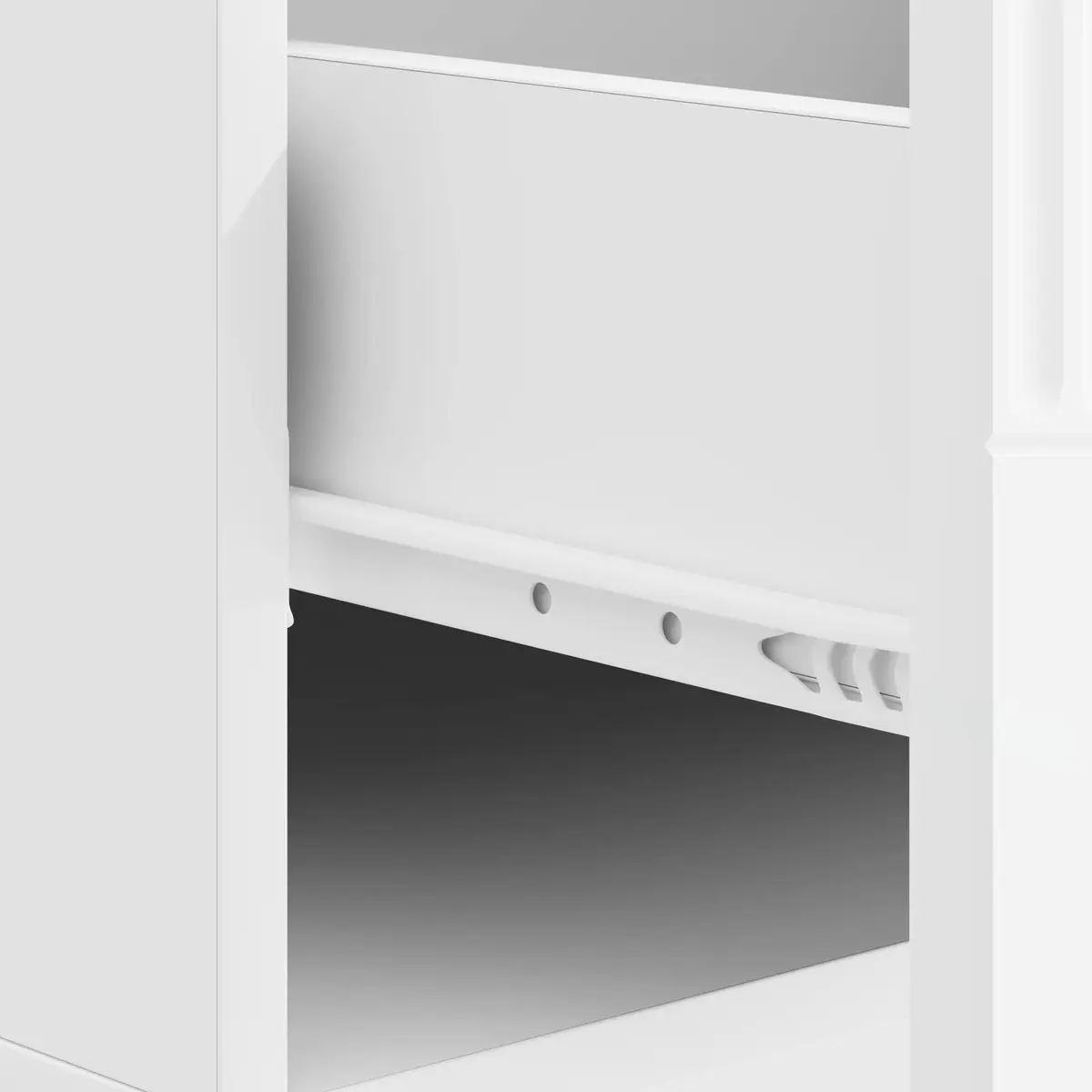 Coffee Table White 49x50x37cm Modern with Drawer Storage
