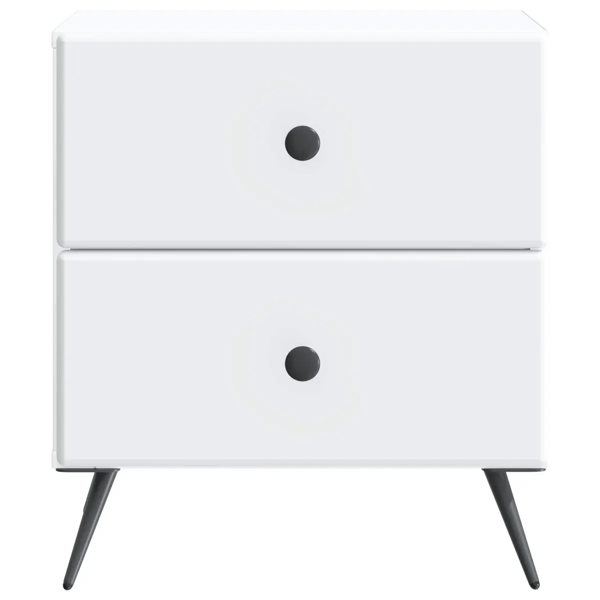 Bedside Cabinet White 43 x 34.5 x 47.5 cm Compact Storage Table