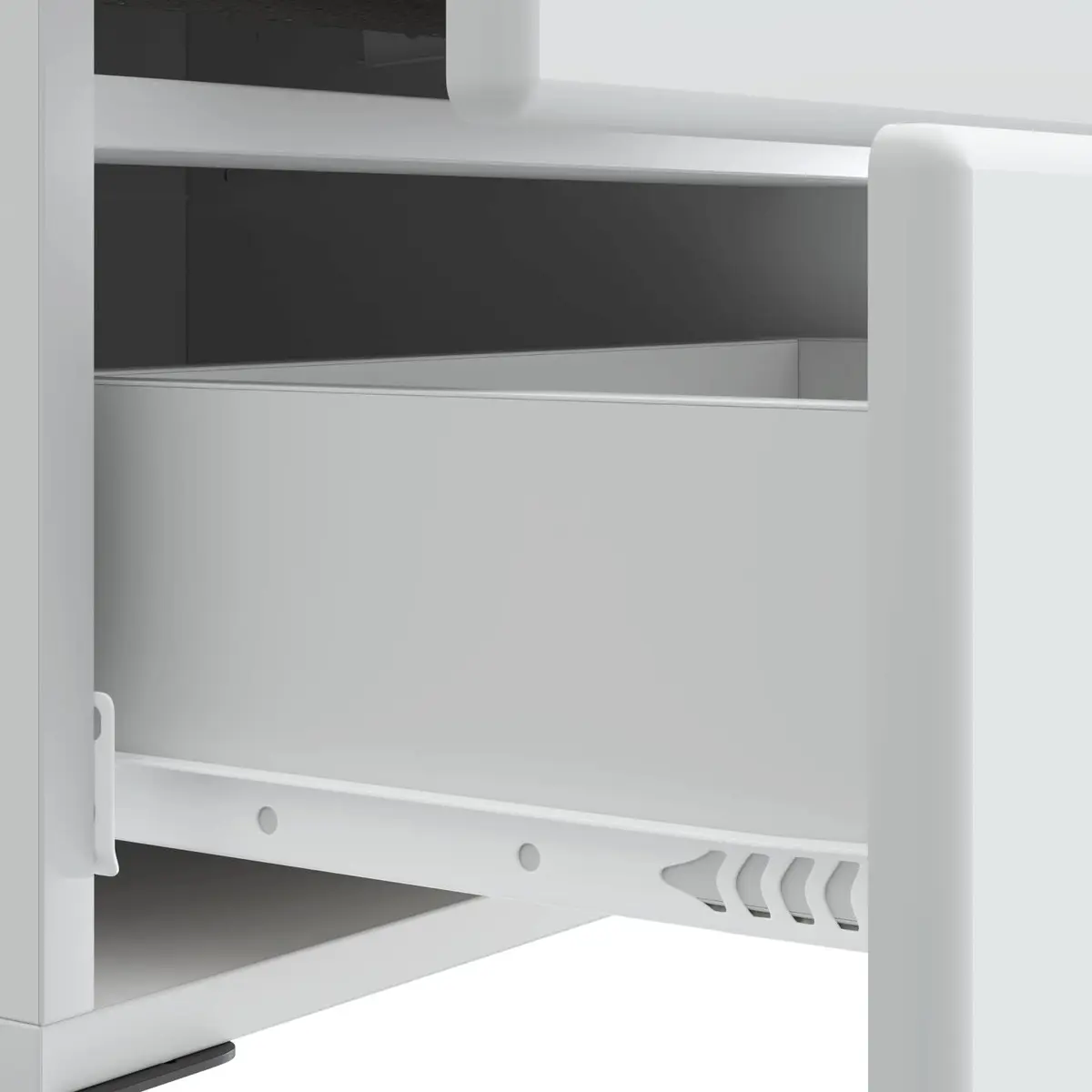 Bedside Cabinet White 43 x 34.5 x 47.5 cm Compact Storage Table