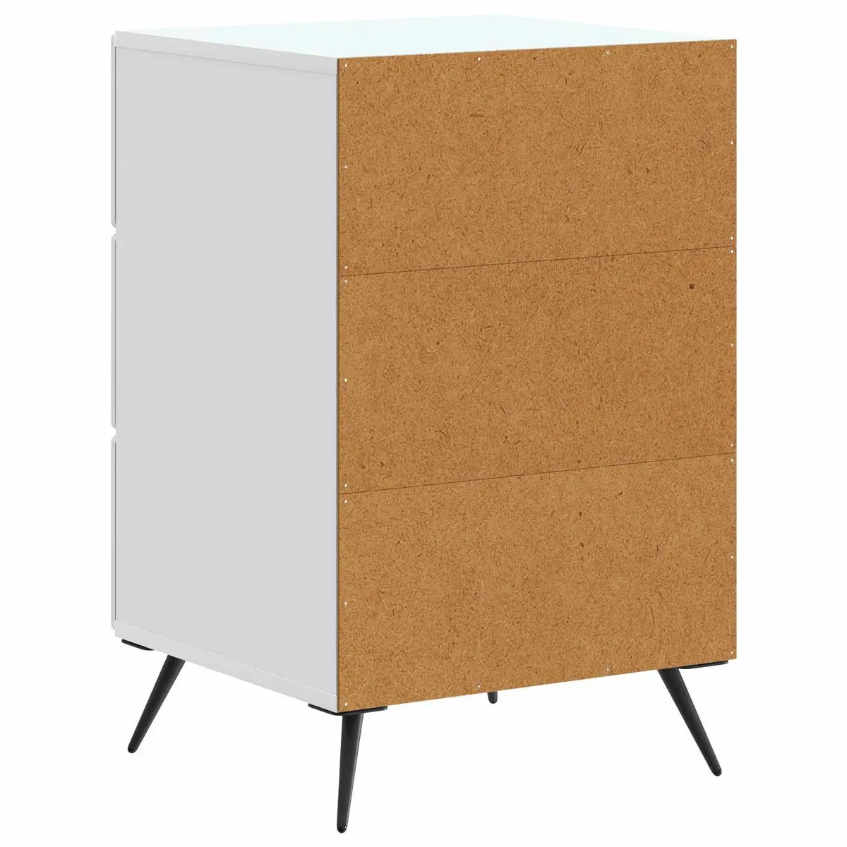Bedside Cabinet White Modern Bedroom Nightstand Storage Drawer Engineered Wood