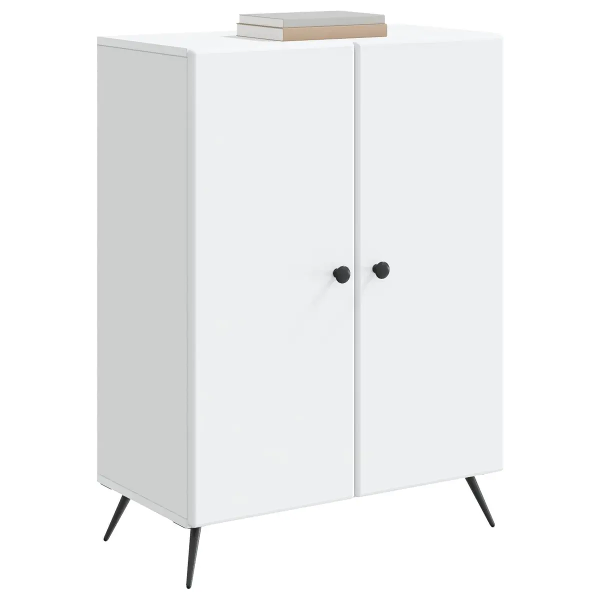 Sideboard White 66 x 34.5 x 90 cm Engineered Wood Storage Cabinet