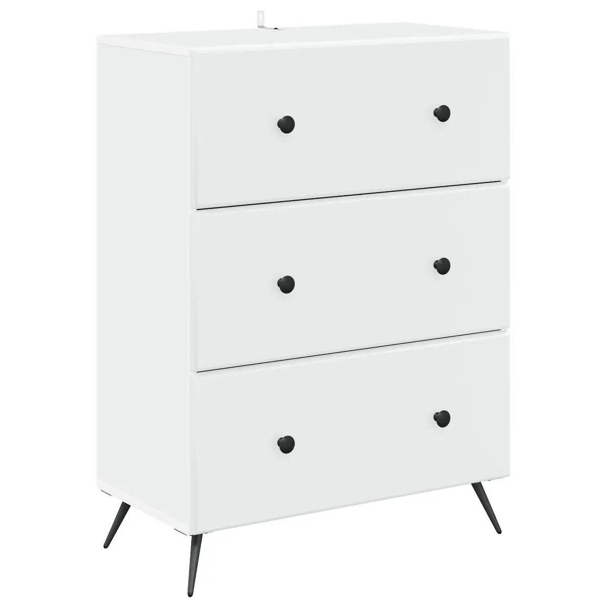 Storage Cabinet White 66 x 34.5 x 90 cm Sliding Door Engineered Wood