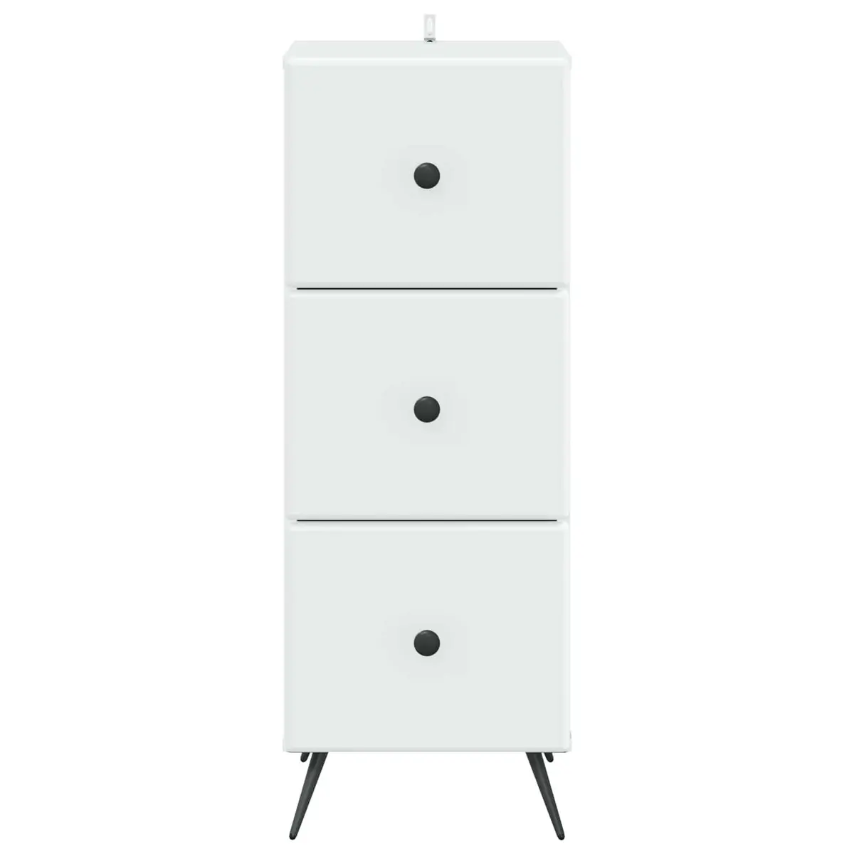 Drawer Storage Cabinet White 33 x 34.5 x 90 cm Engineered Wood Adjustable Shelves Locking