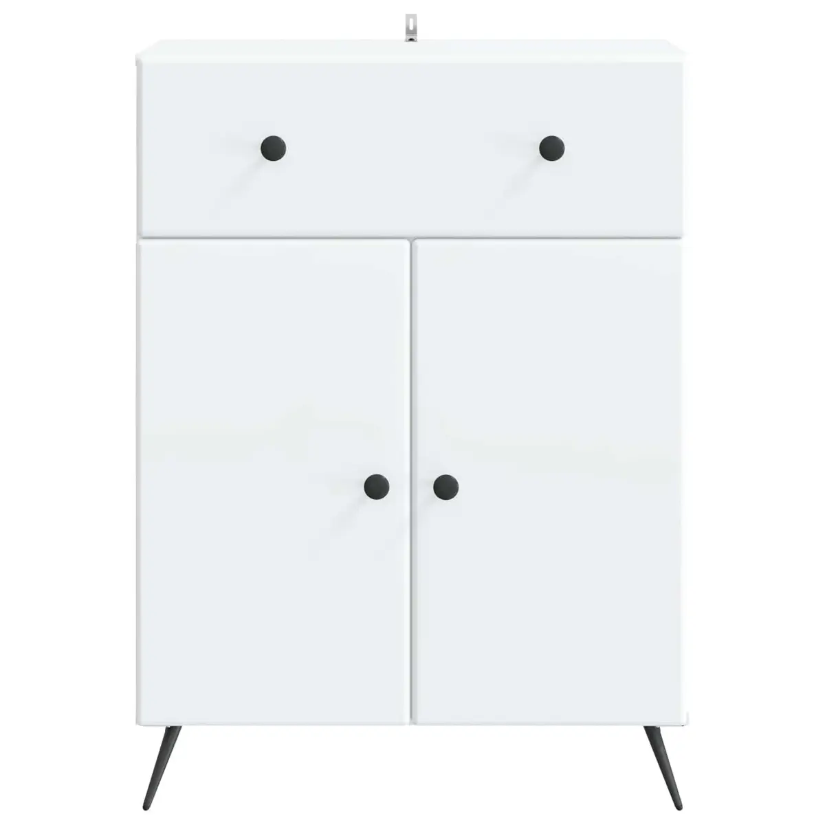 White Sideboard Buffet Cabinet Storage Unit Engineered Wood Modern Dining Room