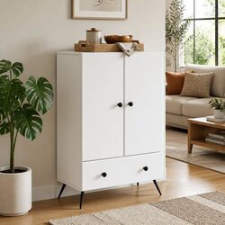 Concise White Sideboard Cabinet for Your Space