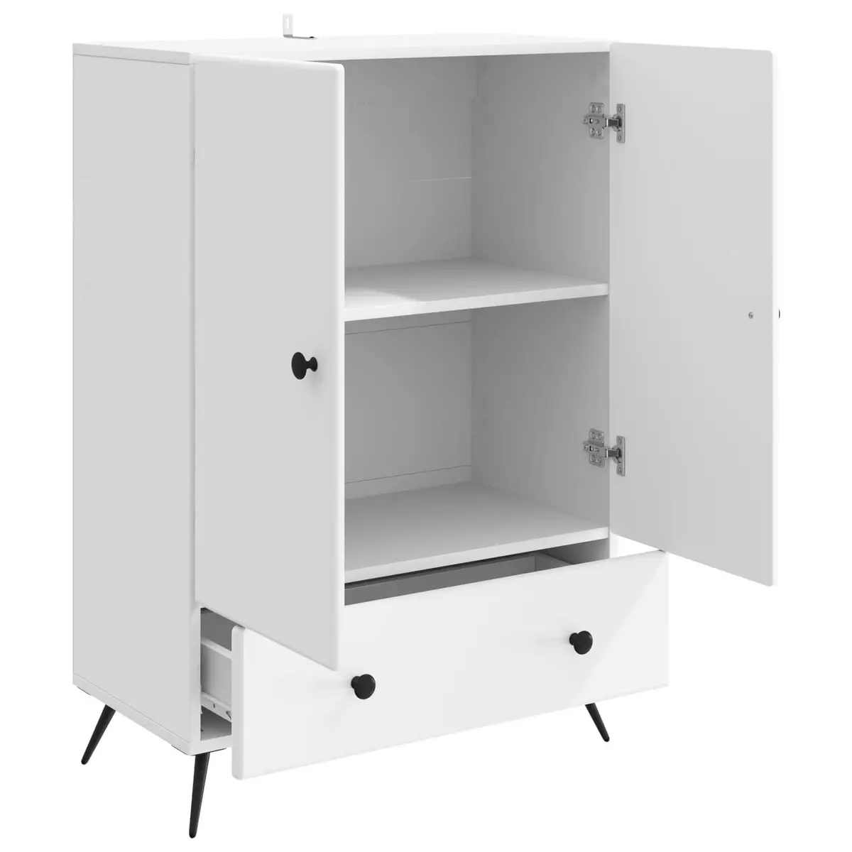 White Sideboard Buffet Cabinet Storage Furniture Living Room Dining 66x34.5x95cm