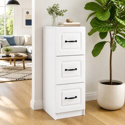 Concise and Stylish White Drawer Storage Cabinet