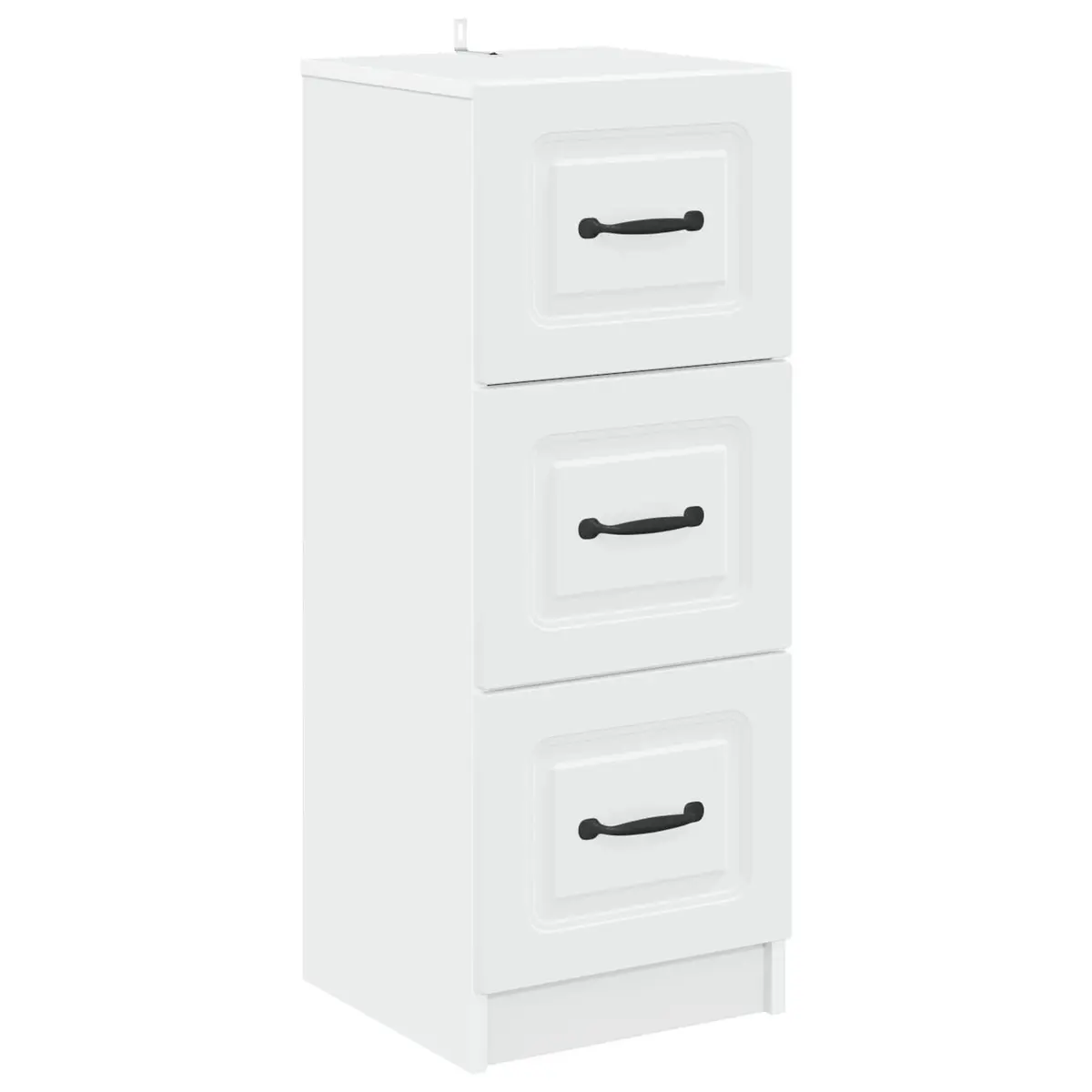 Drawer Cabinet White Modern Ergonomic Bow Pull Handles Storage Unit